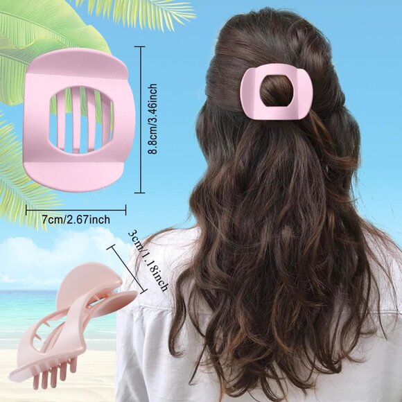 Flat Hair Clips Set 6 Rainbow Color Non-slip Strong Hold for Thick or Thin Hair - Picture 3 of 6